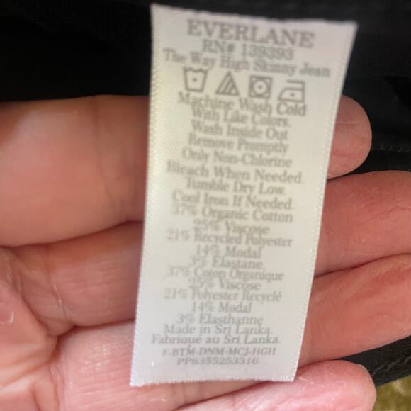 Everlane Black The Way High Skinny Jean Sz 29 - Picture 8 of 8